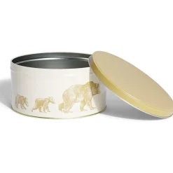 Boîte ronde en métal Ø16,7cm motif ours jaune^Gifi Outlet