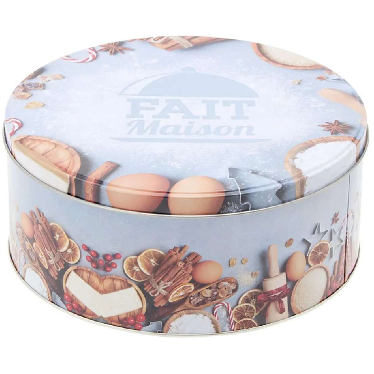 Boîte ronde en métal pour gâteaux de Noël^Gifi Clearance