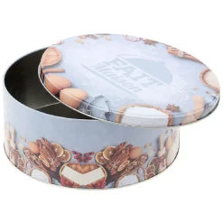 Boîte ronde en métal pour gâteaux de Noël^Gifi Clearance