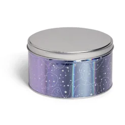 Boîte ronde en métal violet irisé et gris argenté Ø13,5xH7cm^Gifi Clearance