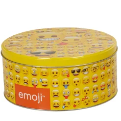 Rangement|Gifi Boîte ronde métallique design Emoji
