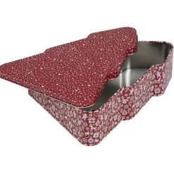Rangement|Gifi Boîte sapin de Noël rouge étoilé