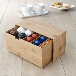 Boîte tiroir à dosettes bambou naturel^Gifi Discount
