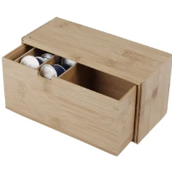 Boîte tiroir à dosettes bambou naturel^Gifi Discount