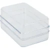 Boîte transparente à 2 niveaux pour frigo 2,5L - L.21,5x14,5xH10,5cm^Gifi Sale