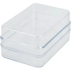 Boîte transparente à 2 niveaux pour frigo 2,5L - L.21,5x14,5xH10,5cm^Gifi Sale