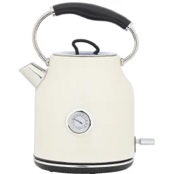 Bouilloire rétro indicateur température blanc crème 1,7 L^Gifi Clearance