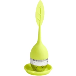 Boule à thé avec poignée et coupelle vert^Gifi Sale