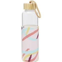 Bouteille en verre avec étui silicone antidérapant 550ml Ø6,6xH24cm^Gifi Online