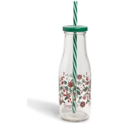 Bouteille en verre 450ML avec paille^Gifi Best