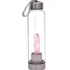 Sale Gifi Bouteille en verre quartz rose H.24 cm