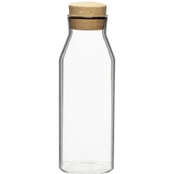 Bouteille en verre transparent et bouchon liège 1L^Gifi Outlet
