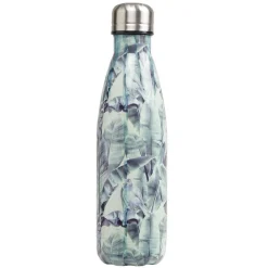 Bouteille isotherme inox bleu imprimé palmier 500 ml^Gifi New