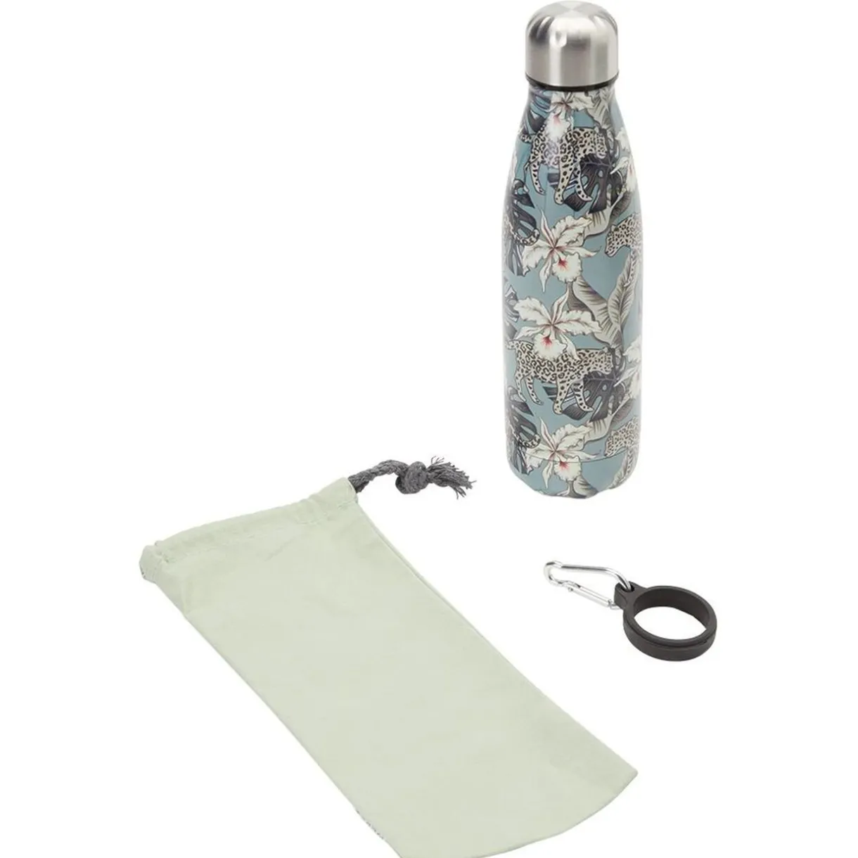 Bouteille isotherme inox avec housse et mousqueton 480 ml^Gifi Outlet