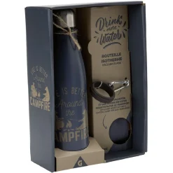 Bouteille isotherme inox avec housse et mousqueton 480 ml^Gifi Outlet