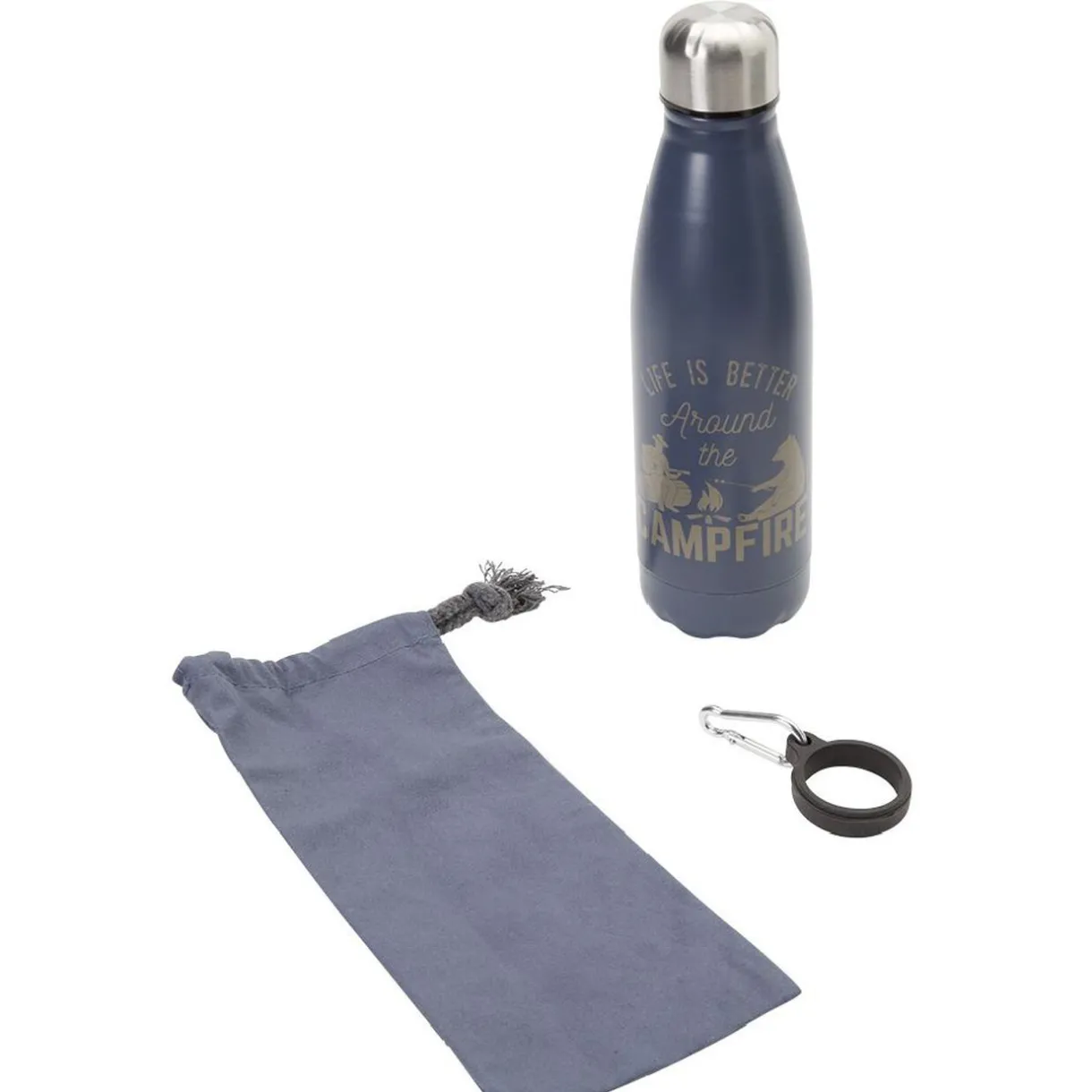 Bouteille isotherme inox avec housse et mousqueton 480 ml^Gifi Outlet