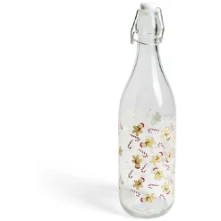 Bouteille verre officina 1L déco Noël - 2 modèles^Gifi