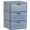 Rangement|Gifi Box Cube 3 casiers pliable gris avec portes 30x30xH90cm