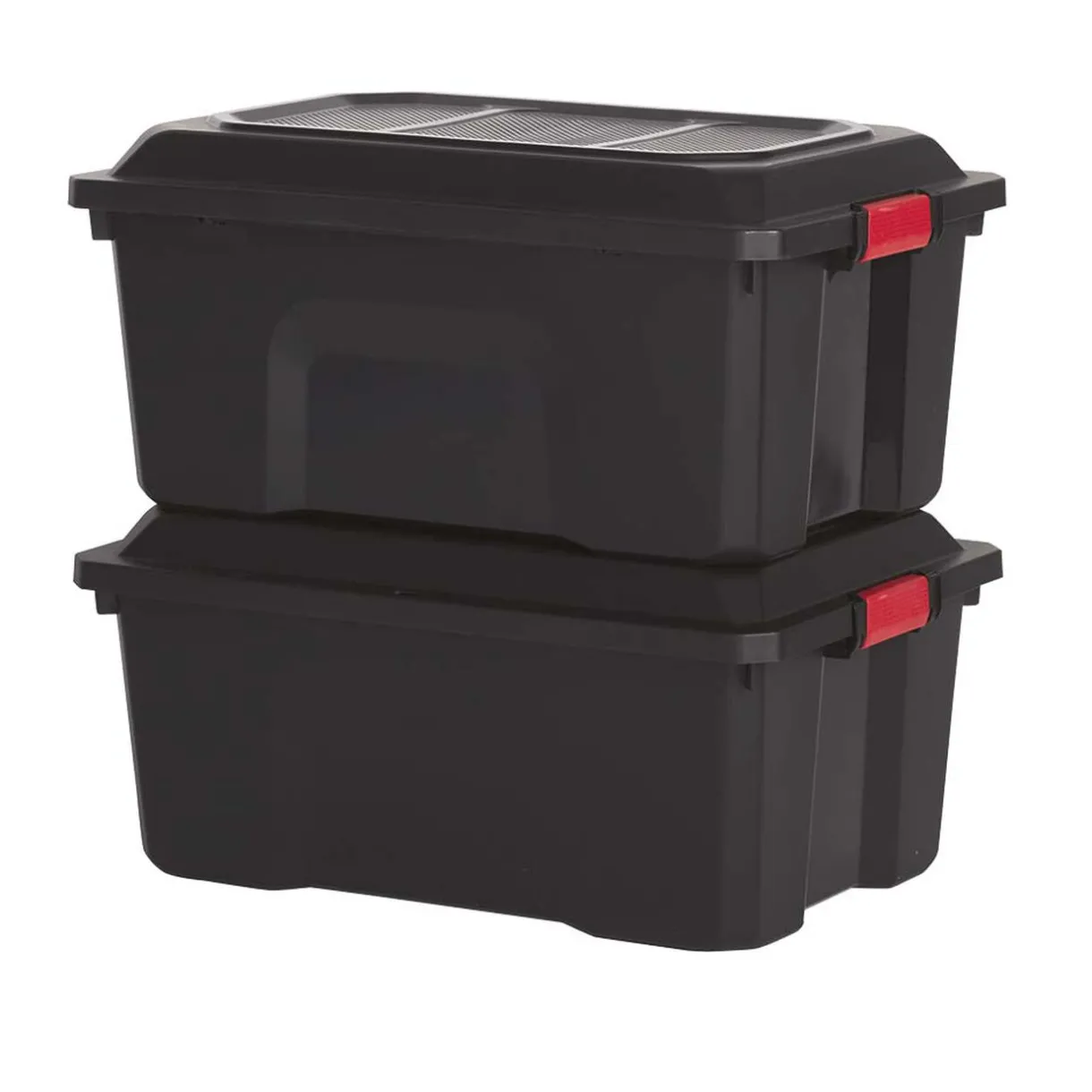 Rangement|Gifi Box de bricolage 40 L noir x2