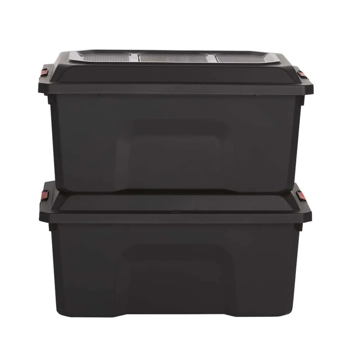 Rangement|Gifi Box de bricolage 40 L noir x2