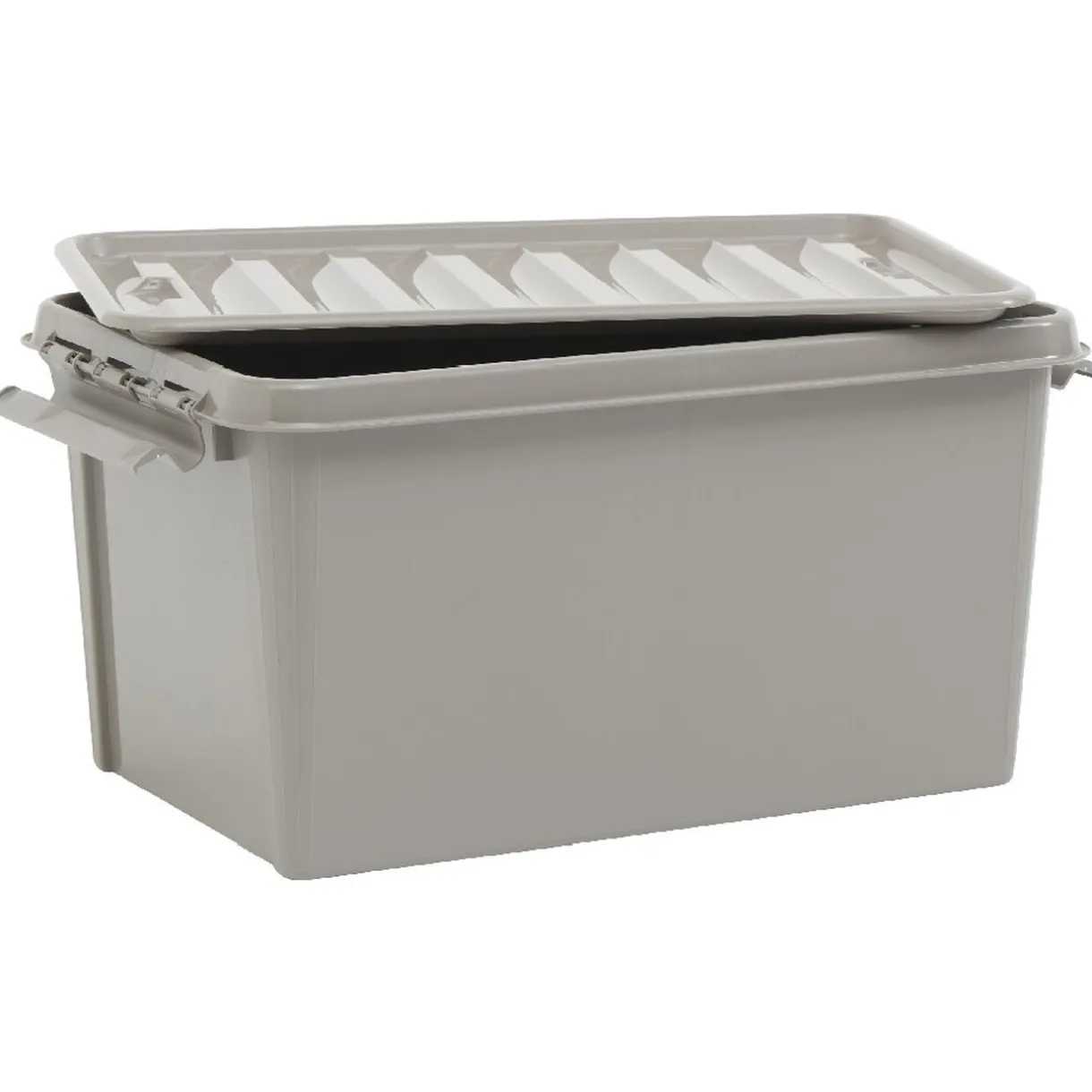 Rangement|Gifi Box de rangement à clip grise 45 L