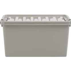 Rangement|Gifi Box de rangement à clip grise 45 L