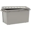 Rangement|Gifi Box de rangement à clips grise 70 L