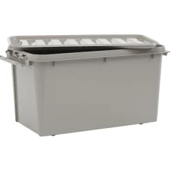 Rangement|Gifi Box de rangement à clips grise 70 L