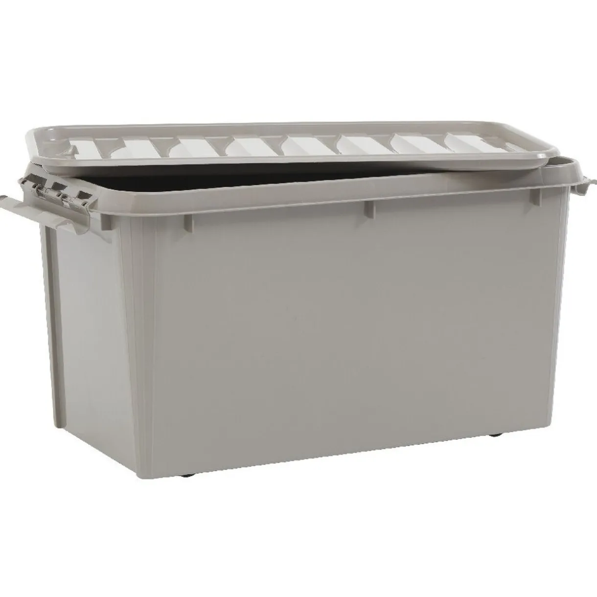 Rangement|Gifi Box de rangement à clips grise 70 L