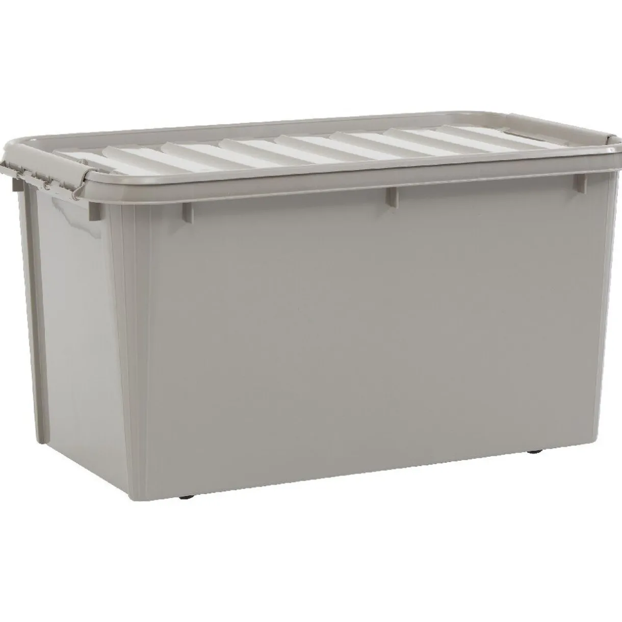 Rangement|Gifi Box de rangement à clips grise 70 L