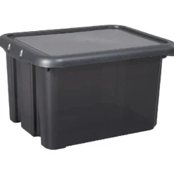 Rangement|Gifi Box de rangement 18 L noir