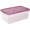 Rangement|Gifi Box de rangement 10 L transparent et violet