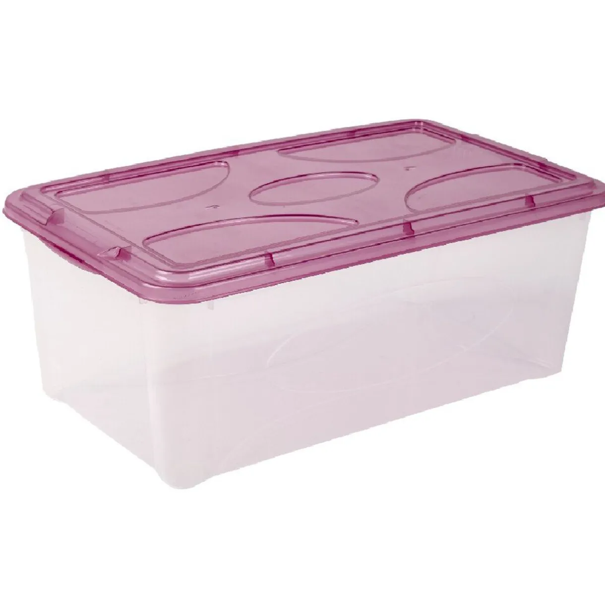 Rangement|Gifi Box de rangement 10 L transparent et violet