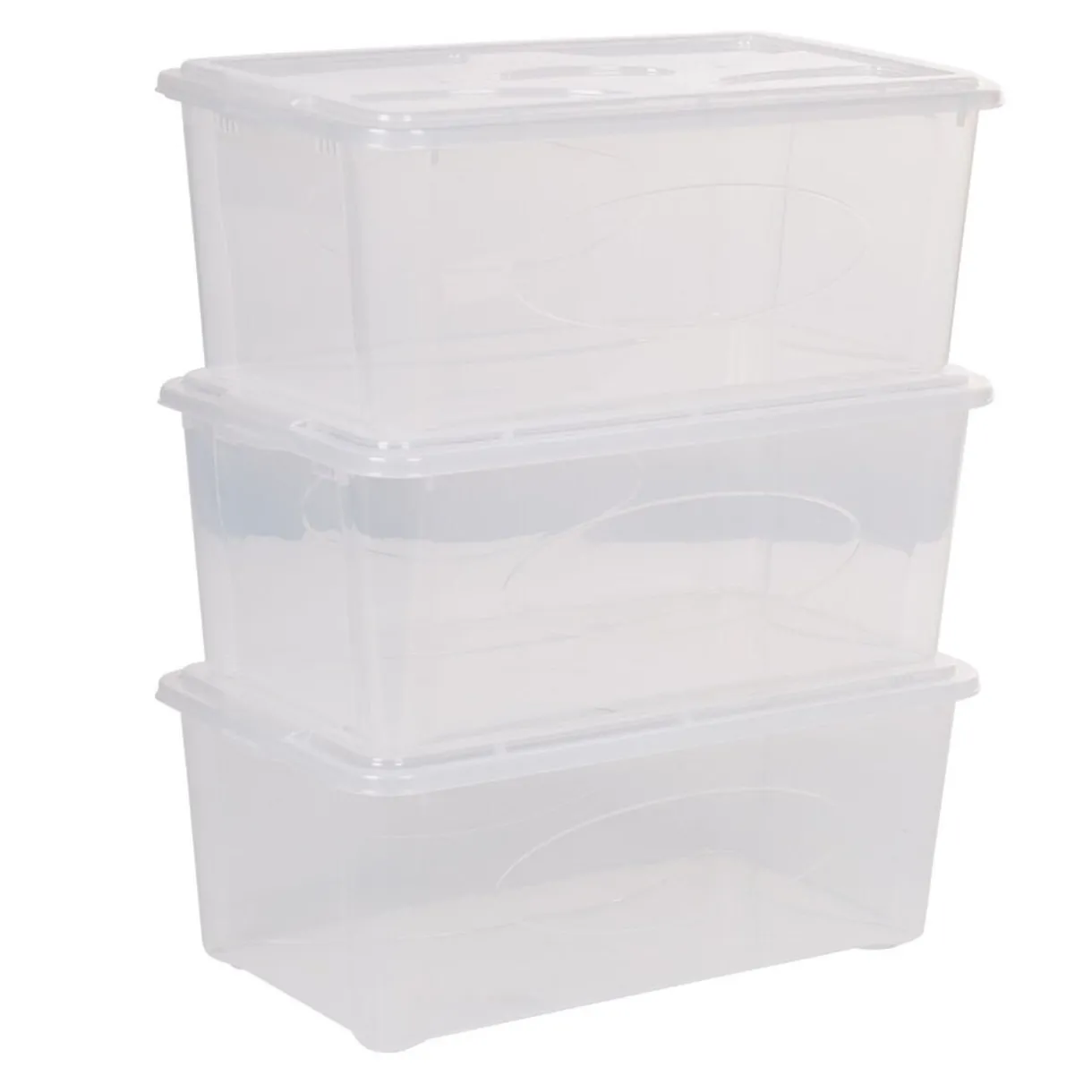 Rangement|Gifi Box de rangement 10 L transparent x3