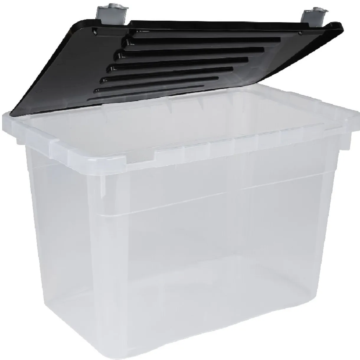Rangement|Gifi Box de rangement 54 L transparent
