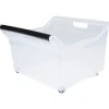Rangement|Gifi Box de rangement à roulettes transparent 36 L