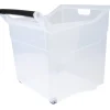 Rangement|Gifi Box de rangement à roulettes transparent 54 L