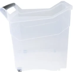 Rangement|Gifi Box de rangement à roulettes transparent 54 L