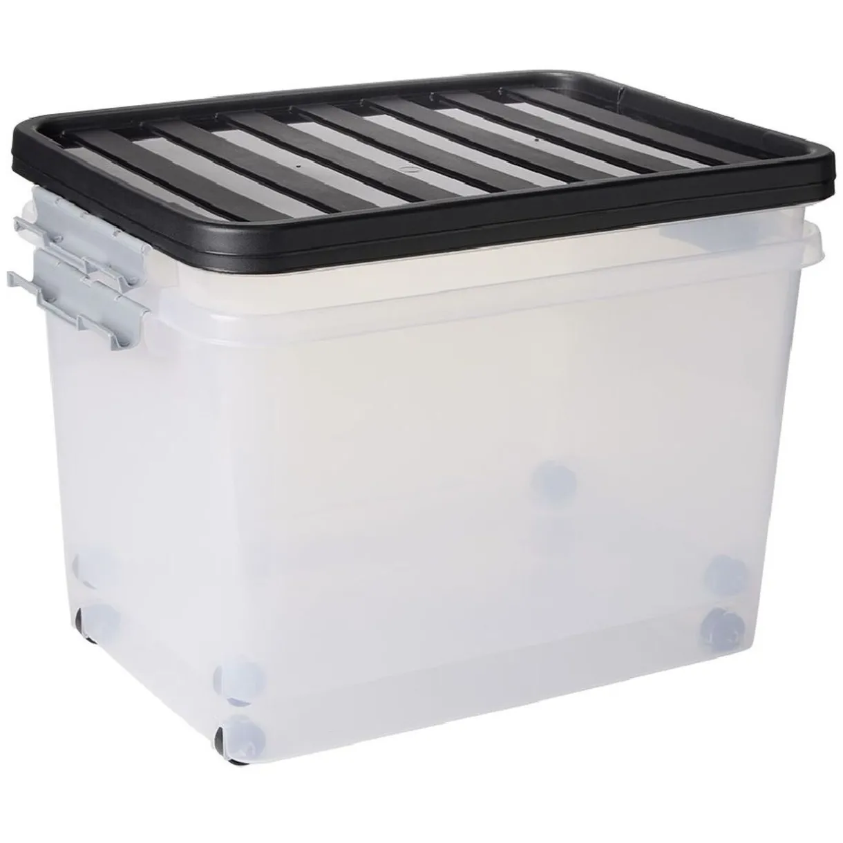 Rangement|Gifi Box de rangement avec fermeture clips 45L x2 - 52x36,5xH34cm