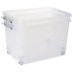 Rangement|Gifi Box de rangement avec fermeture clips 45L x2 - 52x36,5xH34cm