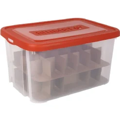 Rangement|Gifi Box de rangement boules de Noël 50 L