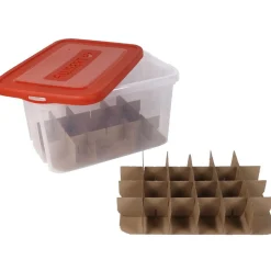 Rangement|Gifi Box de rangement boules de Noël 50 L