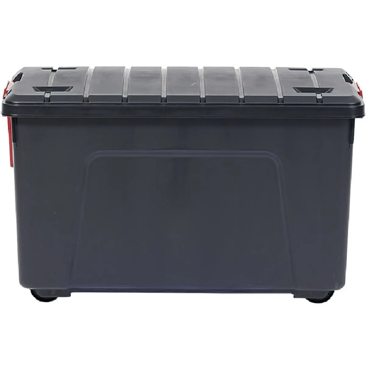 Rangement|Gifi Box de rangement brico 4 roulettes fermeture à clips 110L