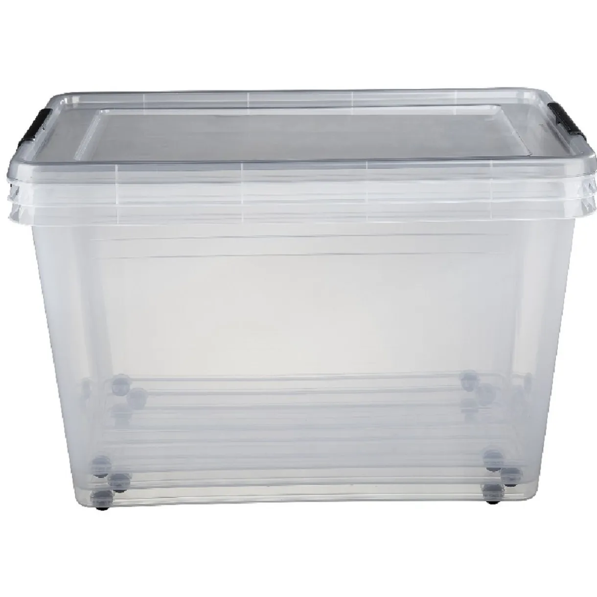 Rangement|Gifi Box de rangement couvercle clips transparent 60 L x3
