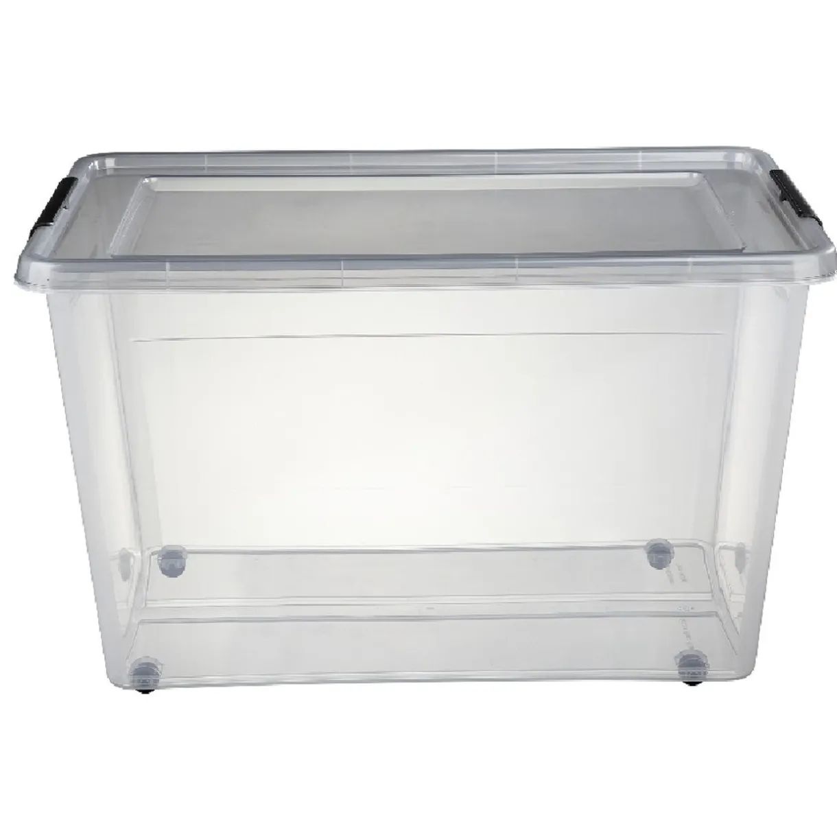 Rangement|Gifi Box de rangement couvercle clips transparent 60 L x3
