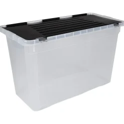 Rangement|Gifi Box de rangement en plastique avec fermeture clips 100 L
