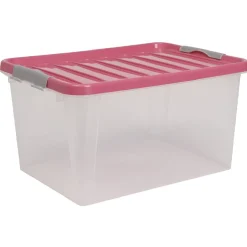 Rangement|Gifi Box de rangement fuchsia 31 L