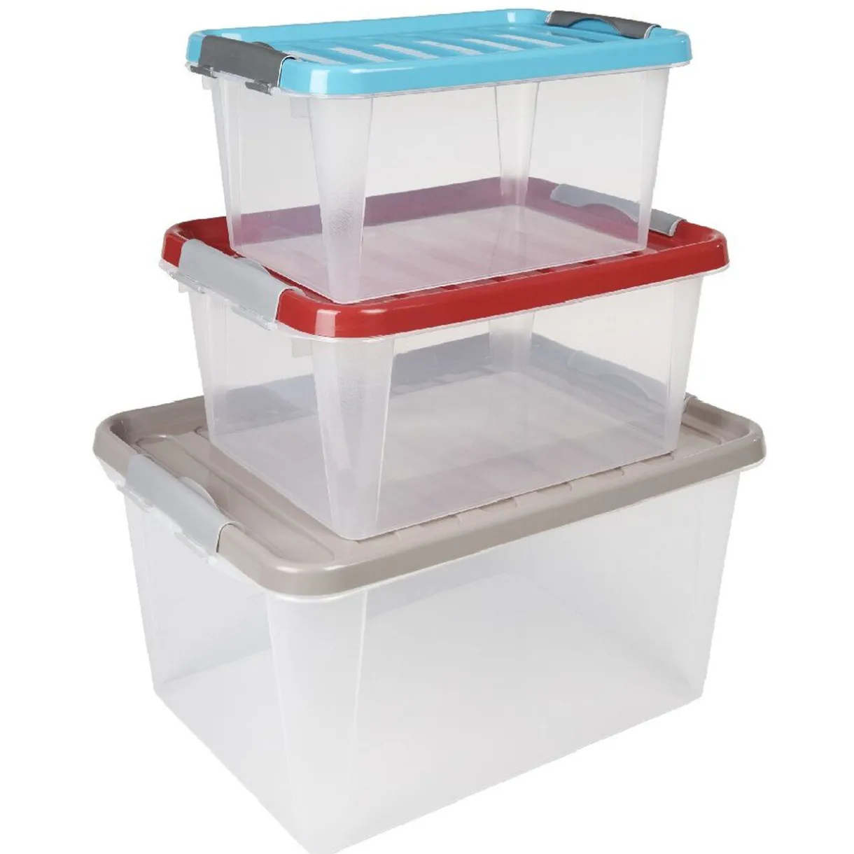 Entretien Du Linge|Gifi Box de rangement grise 31 L à clip