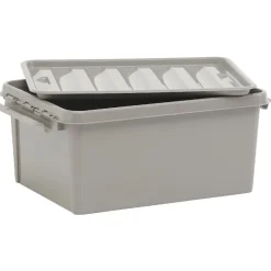 Rangement|Gifi Box de rangement grise 14 L