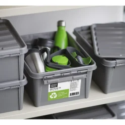 Rangement|Gifi Box de rangement grise 31 L